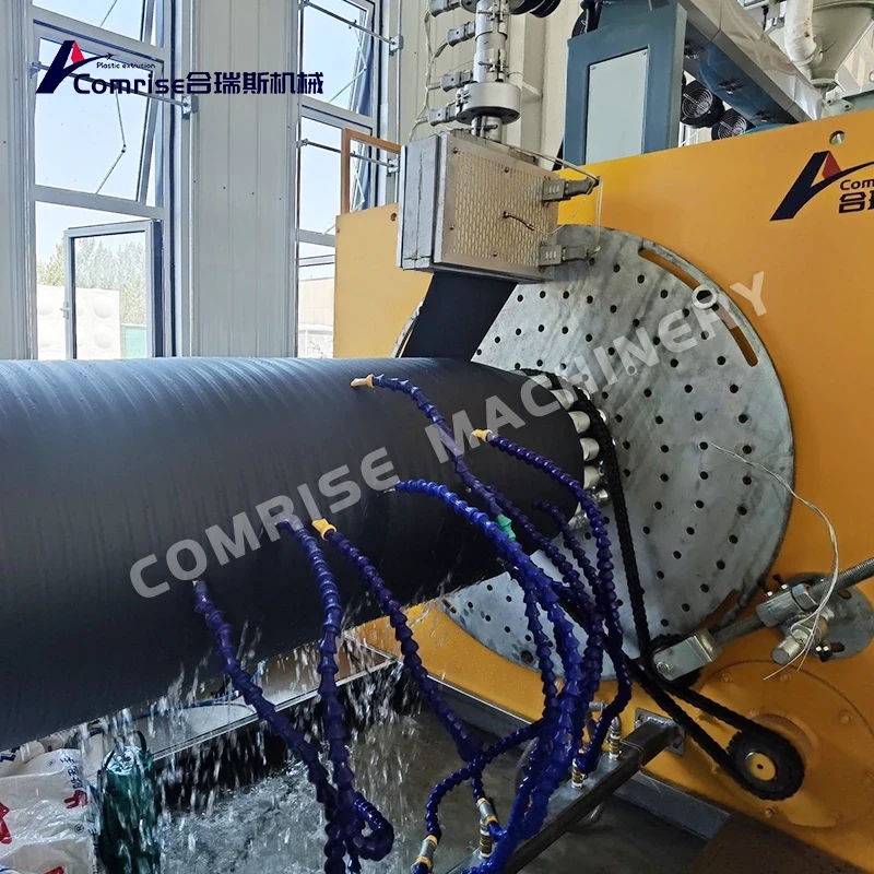 HDPE Sprial Winding Solid Wall Pipe Production Line